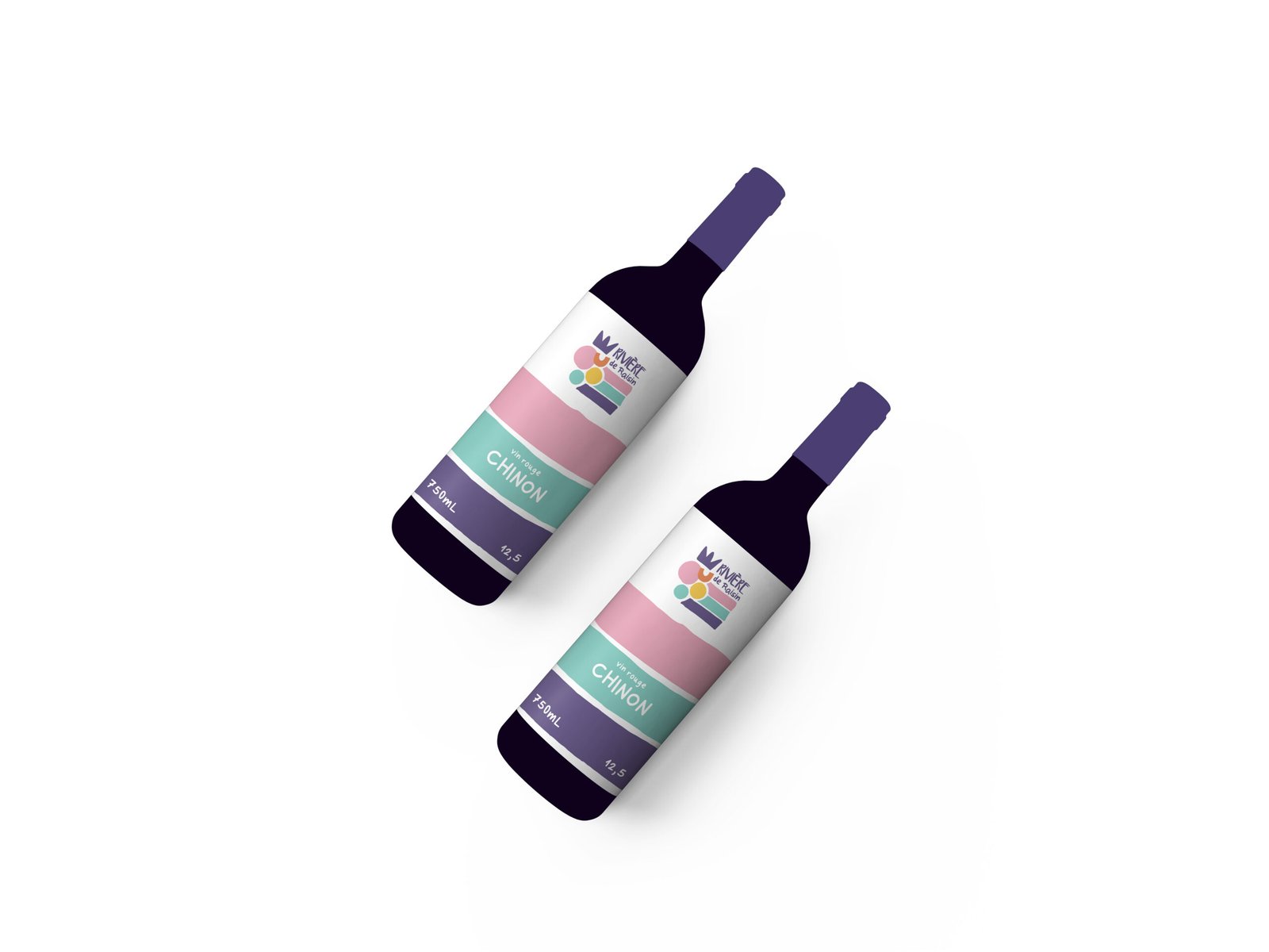 agence de communication Tours vigneron logo étiquettes packaging vin rouge