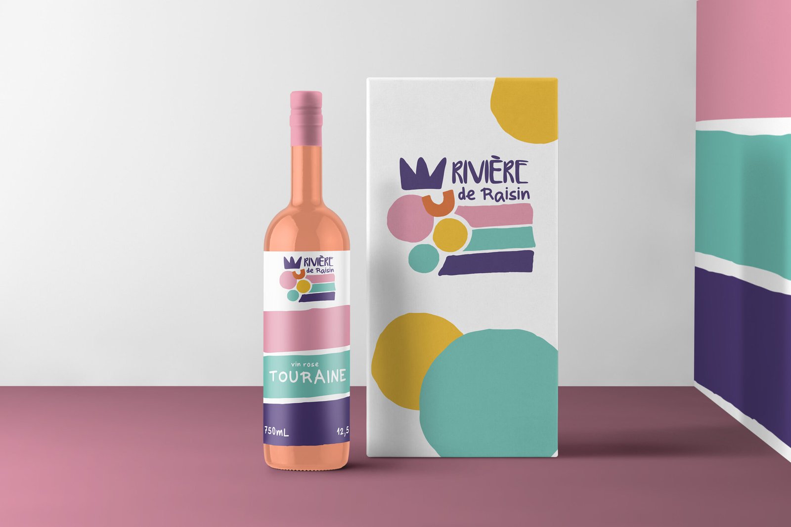 agence de communication Tours vigneron logo étiquettes packaging vin rosé