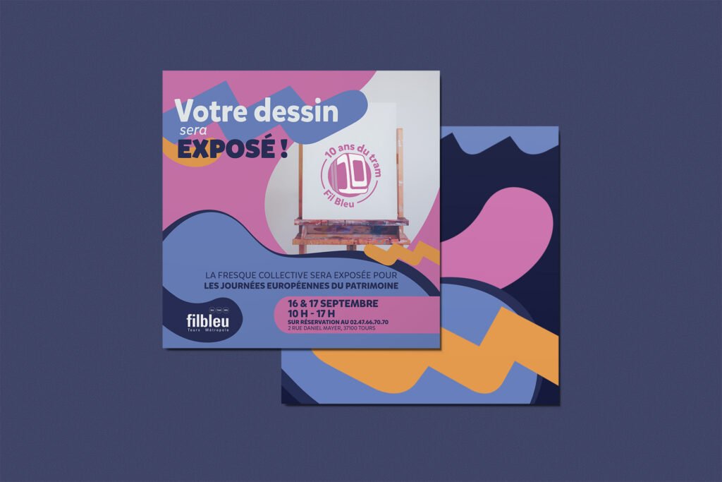 Tours illustration evenement event sur-mesure graphiste agence de communication