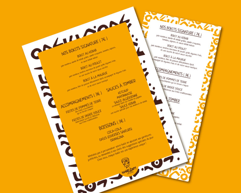 restaurateur, logo, identité visuelle, supports, restaurant, dessous de verre personnalisés, affiche promotionnelle, menu, carte, set de table, packaging, emballage, carte de fidélité, vitrine, agence, Tours