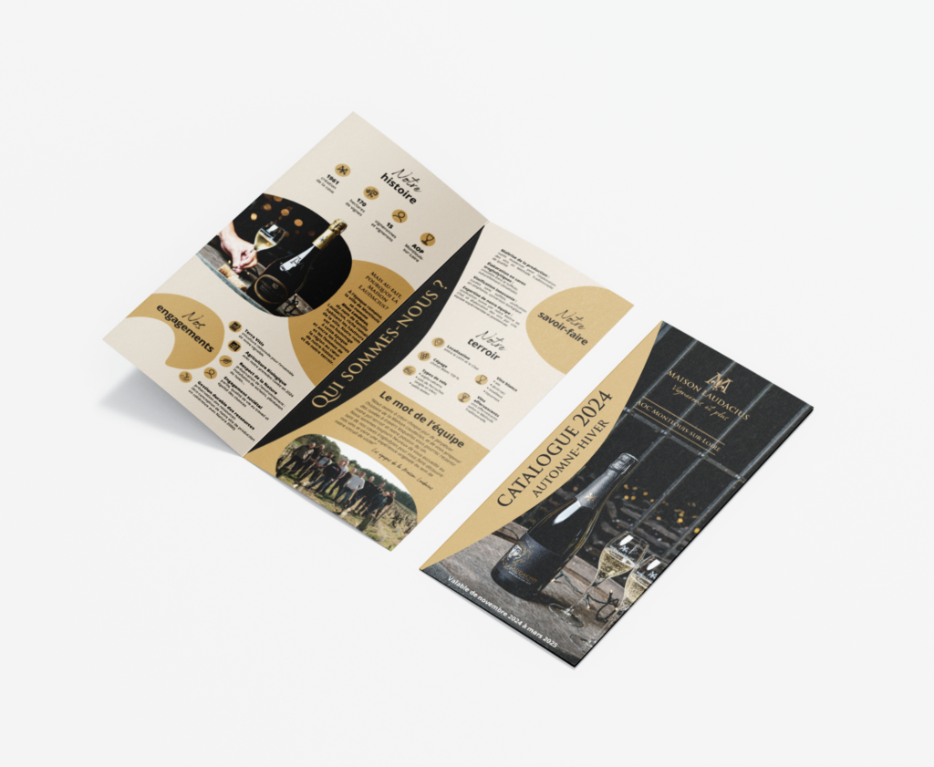 Agence de communication Tours graphiste catalogue vigneron vin brochure flyer refonte