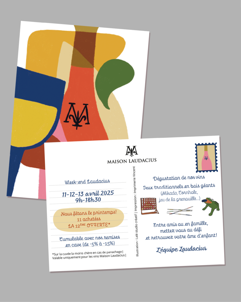 Agence de communication Tours graphiste catalogue vigneron vin brochure flyer refonte illustration invitation