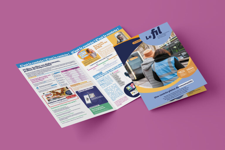 Fil Bleu Tours Le Fil brochure mise en page design graphisme graphiste agence de communication