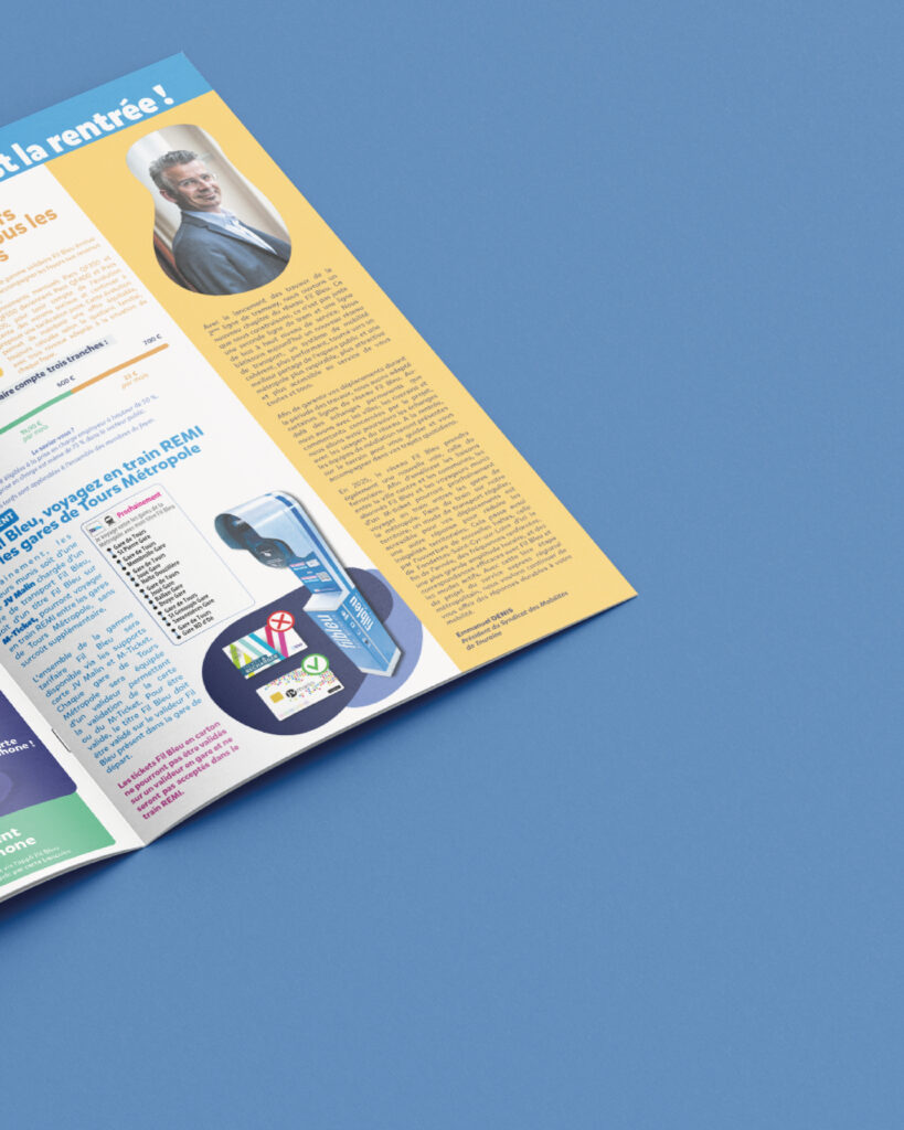 Fil Bleu Tours Le Fil brochure mise en page design graphisme graphiste agence de communication Touraine