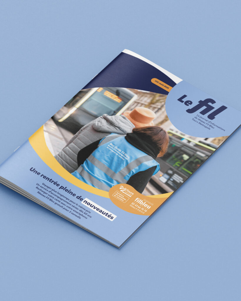 Fil Bleu Tours Le Fil brochure mise en page design graphisme graphiste agence de communication Touraine