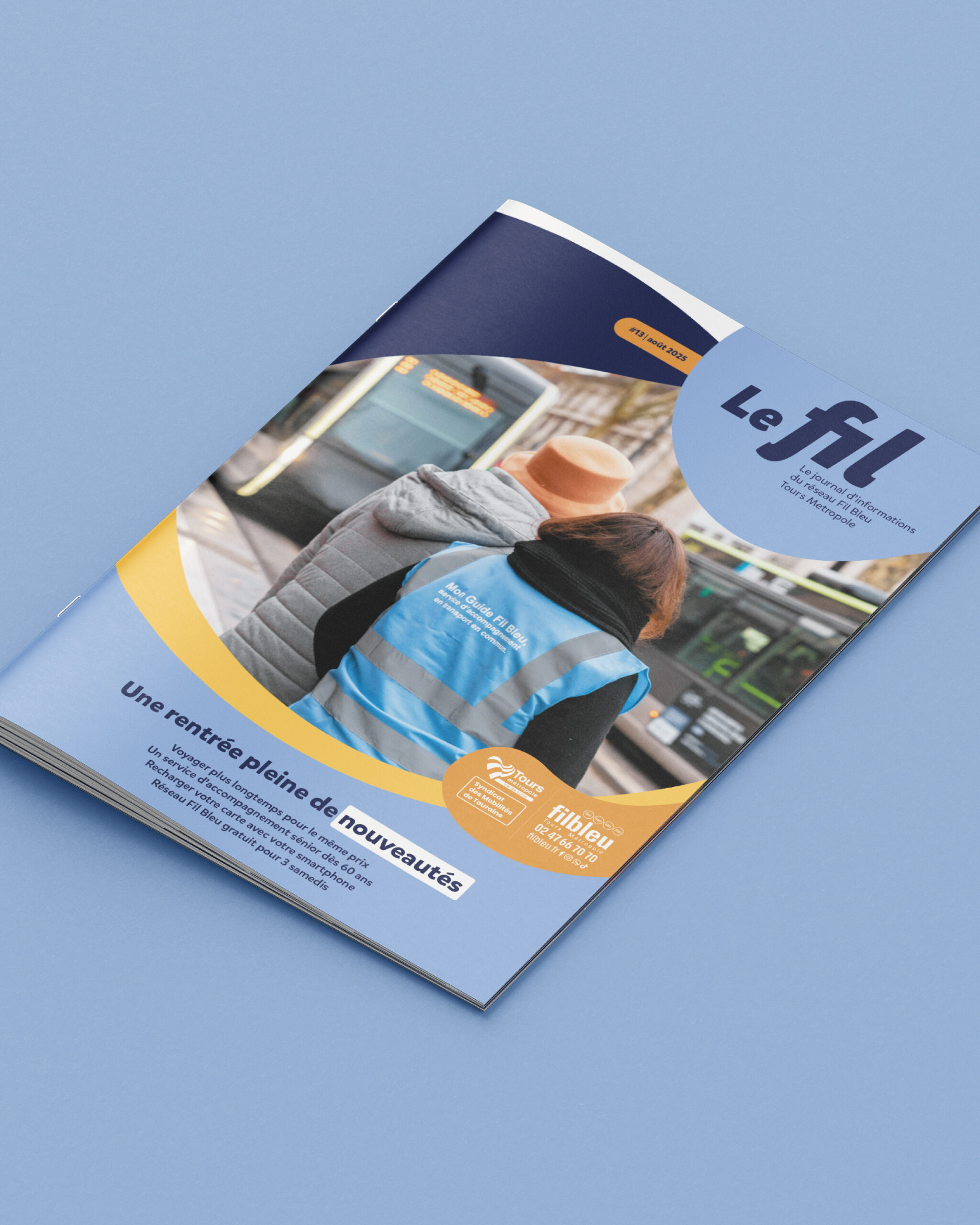 Fil Bleu Tours Le Fil brochure mise en page design graphisme graphiste agence de communication Touraine