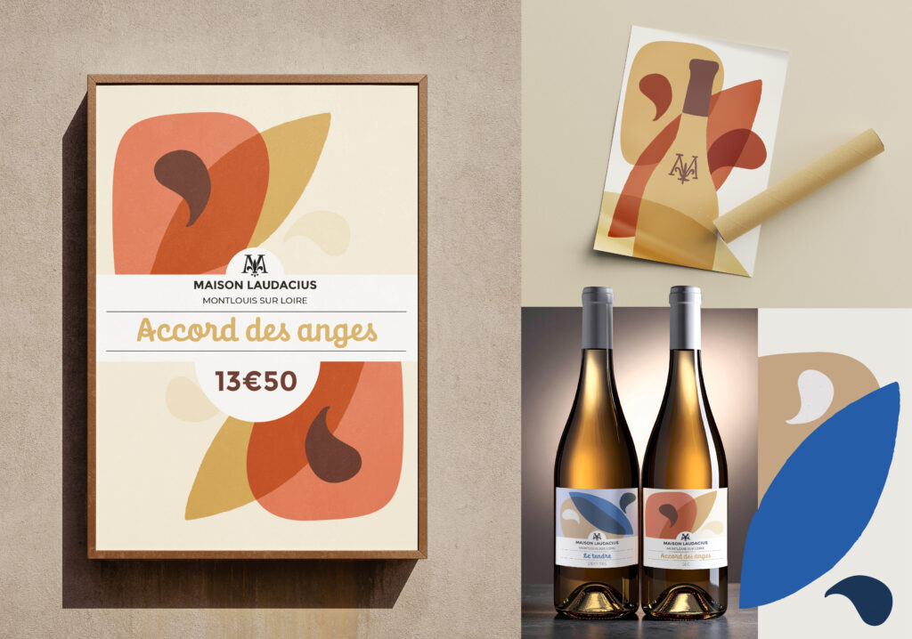 logo graphiste charte graphique agence de communication Tours vigneron étiquette affiche poster cave caviste