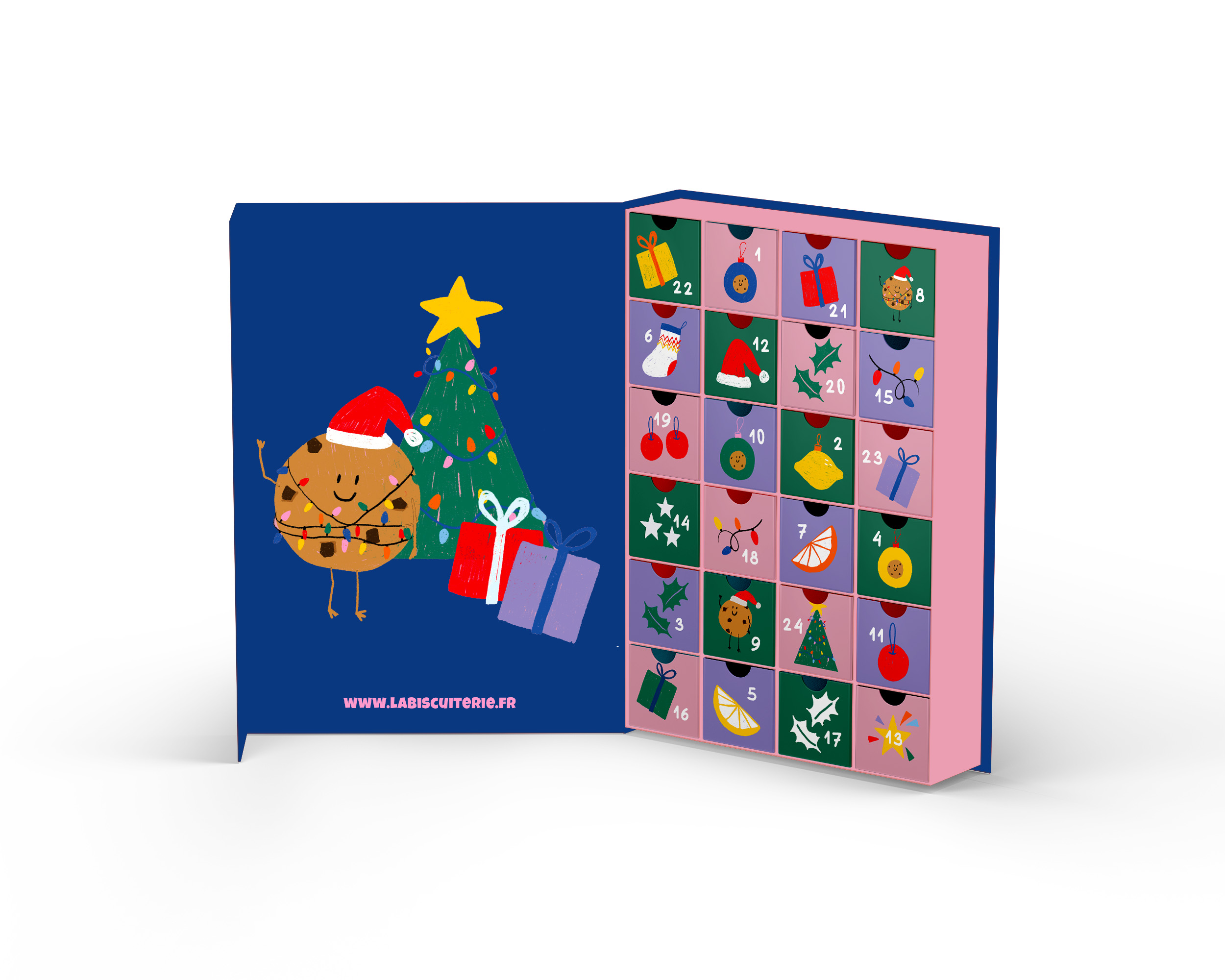 calendrier de l'avent design illustration Tours Touraine graphiste dessin Noël agence de communication 