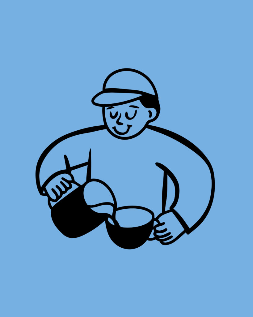 graphiste Tours Touraine agence de communication illustration Paula coffee shop dessin mascotte