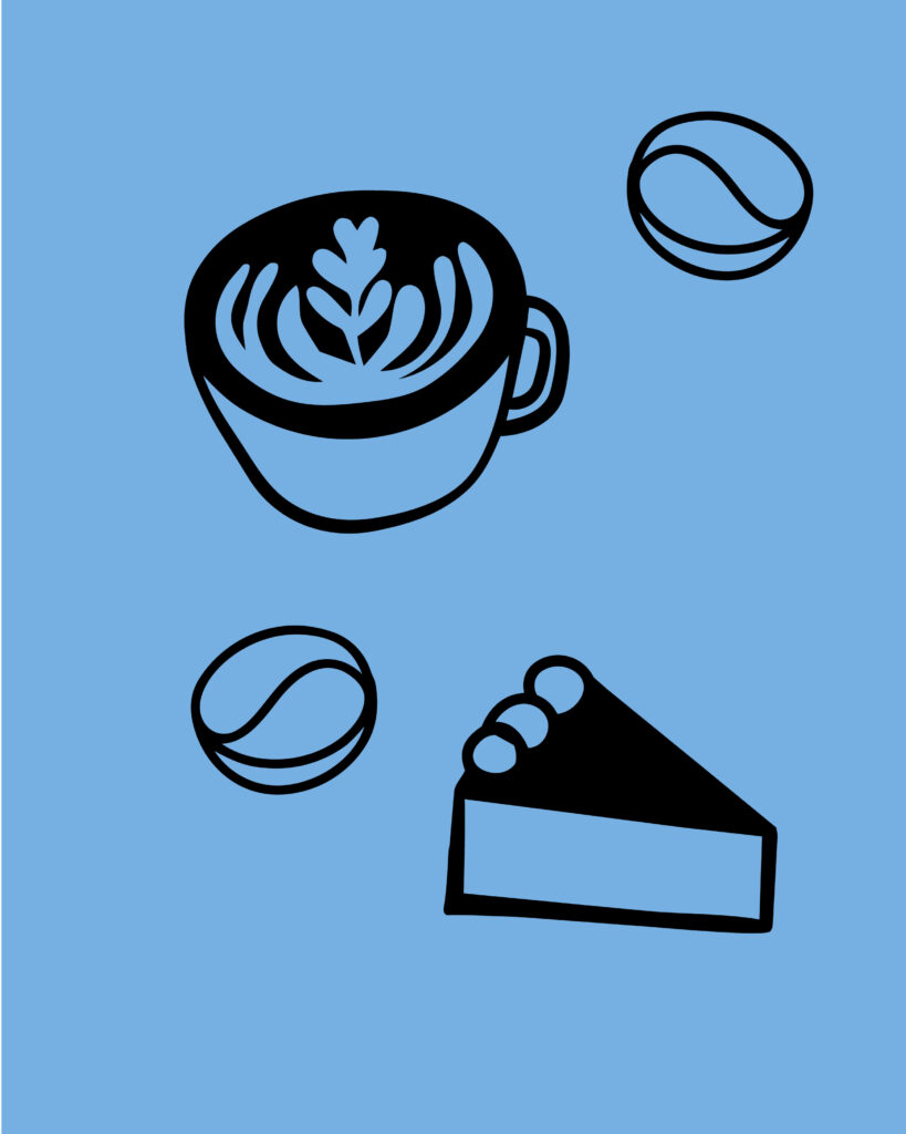 graphiste Tours Touraine agence de communication illustration Paula coffee shop dessin mascotte
