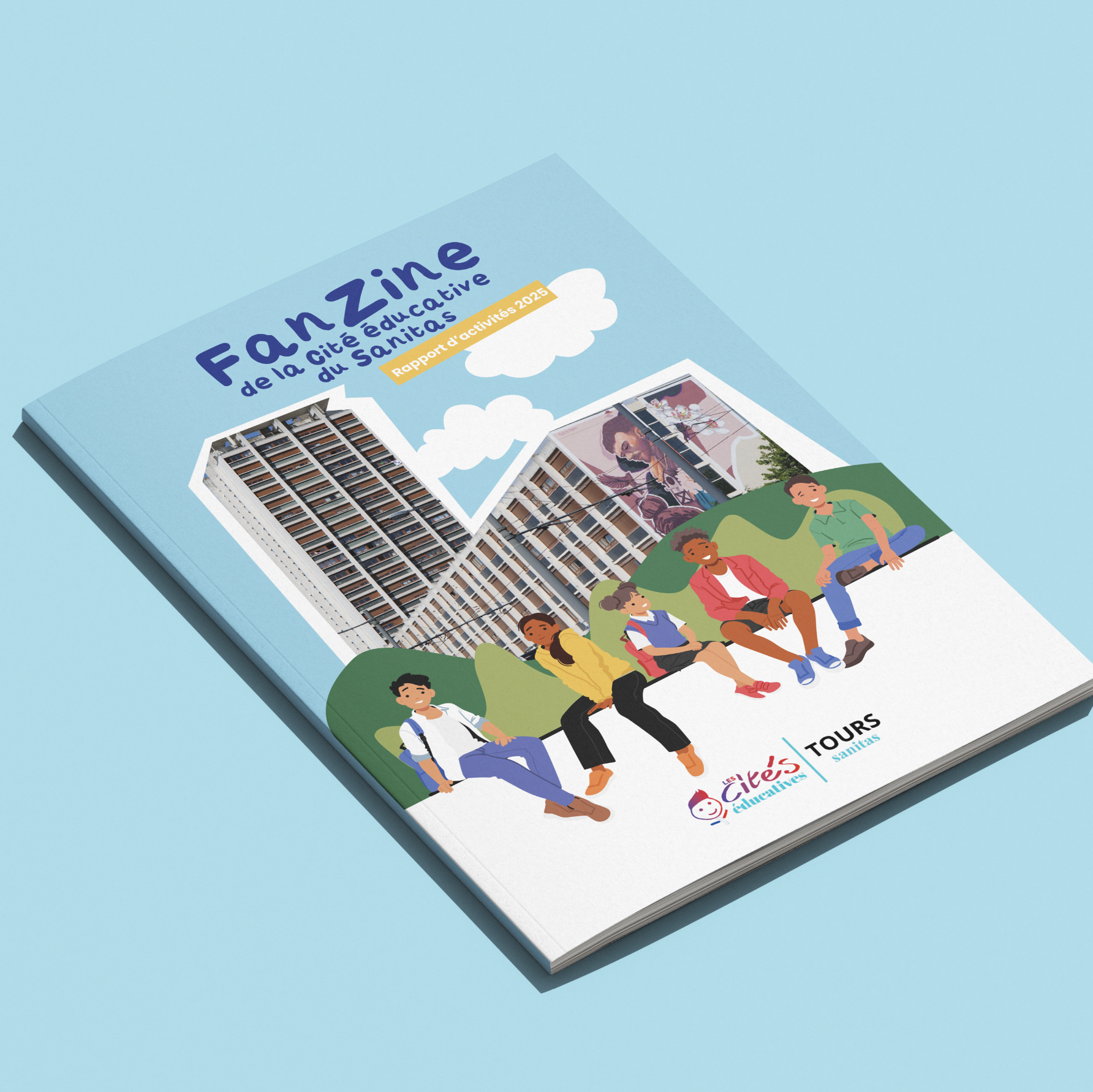 magazine Tours print Touraine graphiste agence de communication illustration mise en page Les cités éducatives
