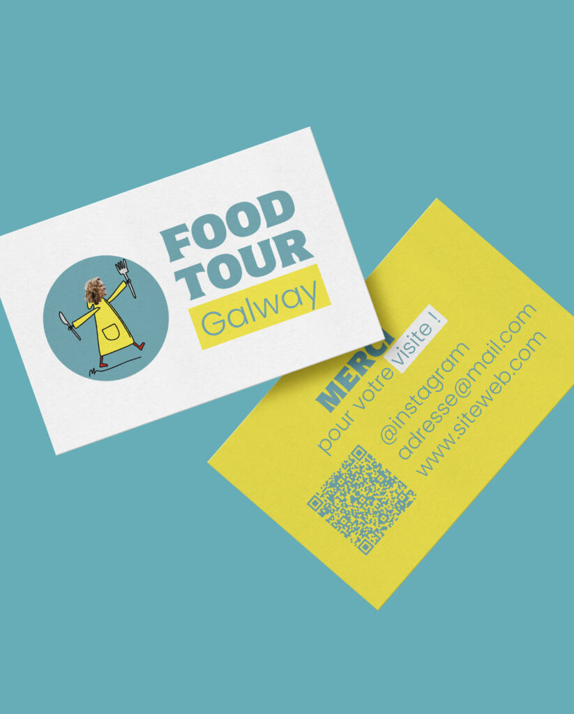 logo food tour map illustration mise en page graphiste Tours Kilkenny Galway