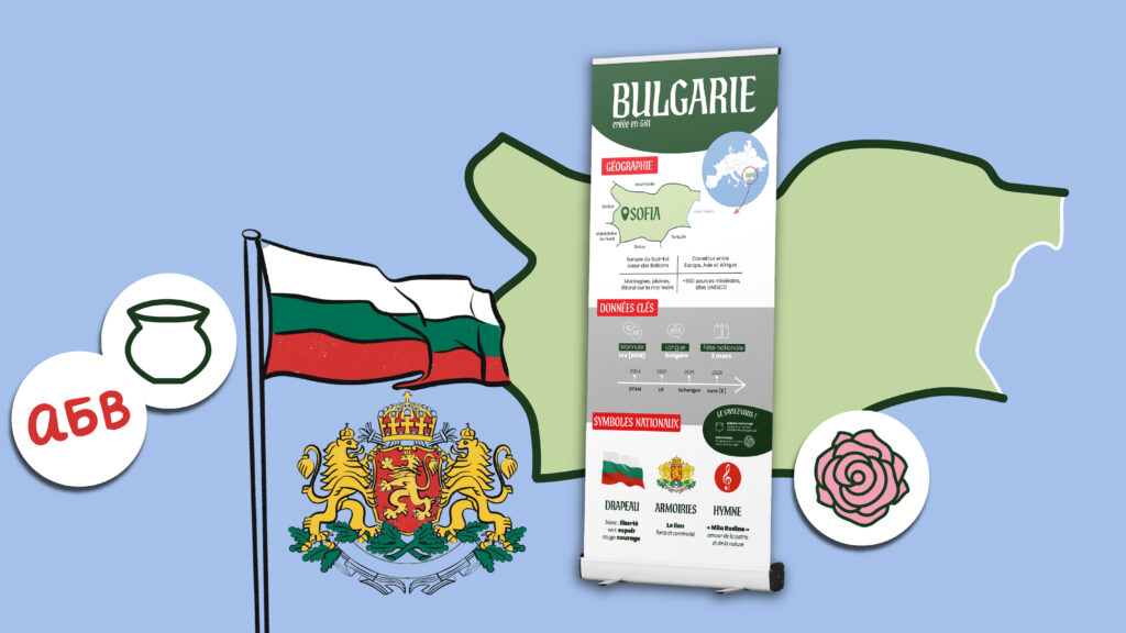 България, Франция, Посолство на България, графичен дизайн, инфографика, илюстрация, печат, визуална идентичност, културно наследство