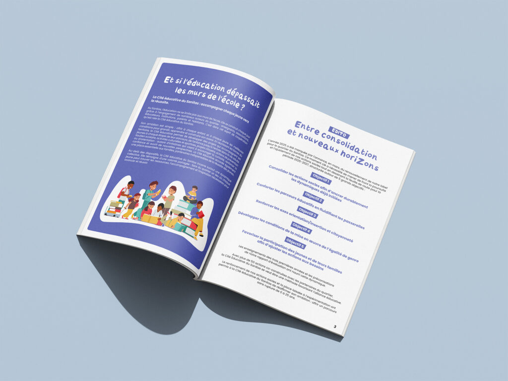 magazine Tours print Touraine graphiste agence de communication illustration mise en page Les cités éducatives