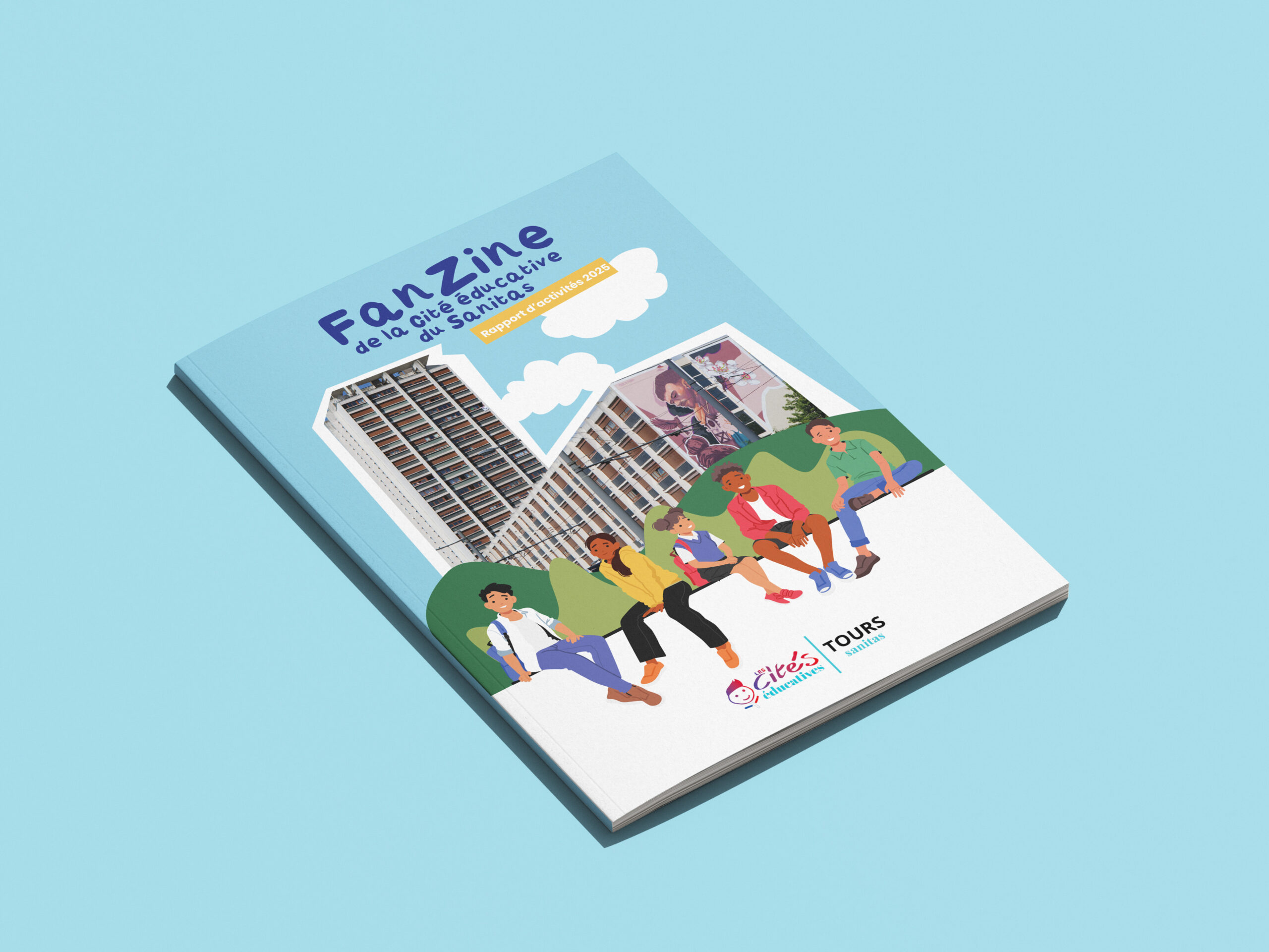 magazine Tours print Touraine graphiste agence de communication illustration mise en page Les cités éducatives