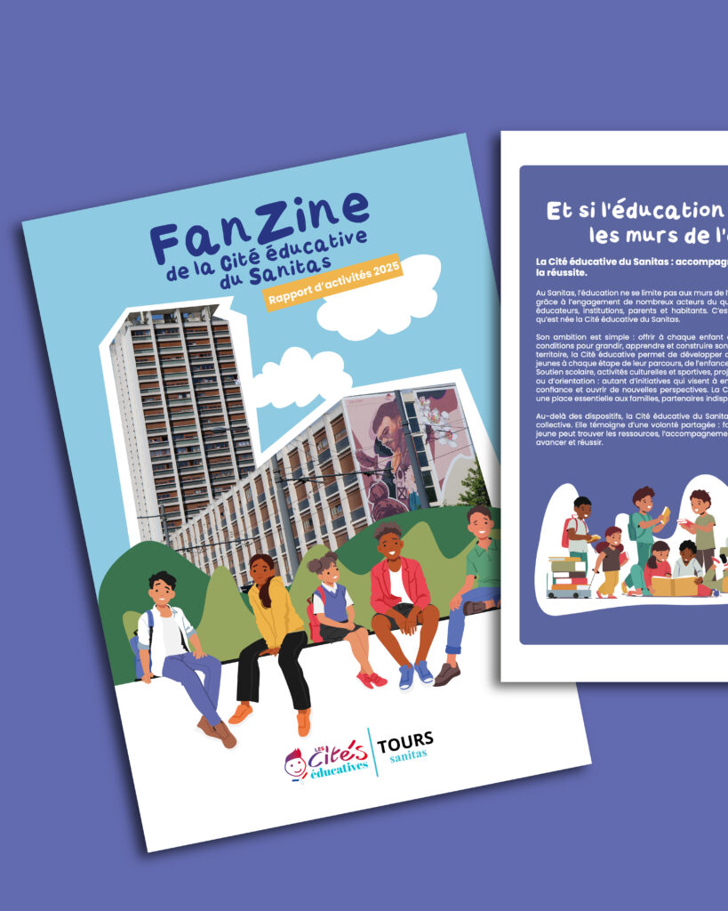 magazine Tours print Touraine graphiste agence de communication illustration mise en page Les cités éducatives
