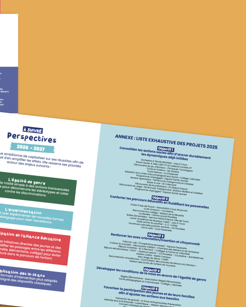 magazine Tours print Touraine graphiste agence de communication illustration mise en page Les cités éducatives