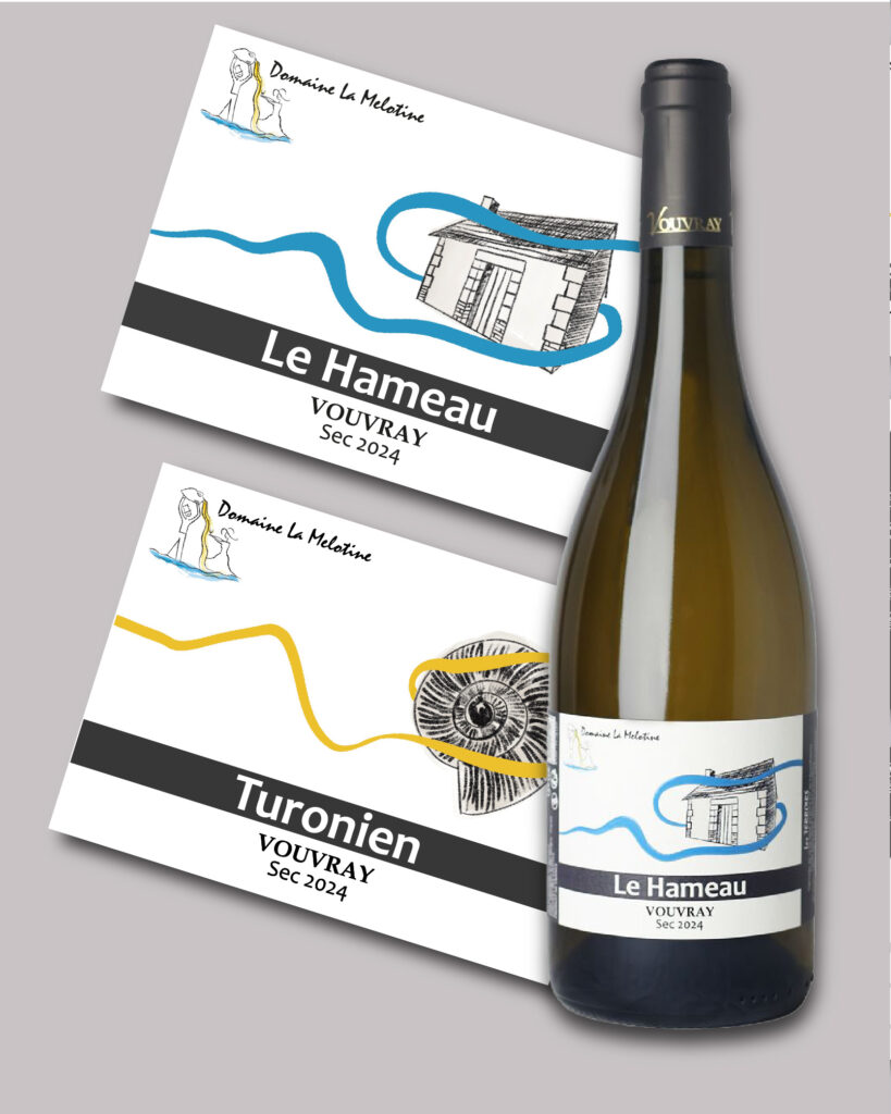Domaine de la melotine étiquettes vin vigneron graphiste création agence de communication